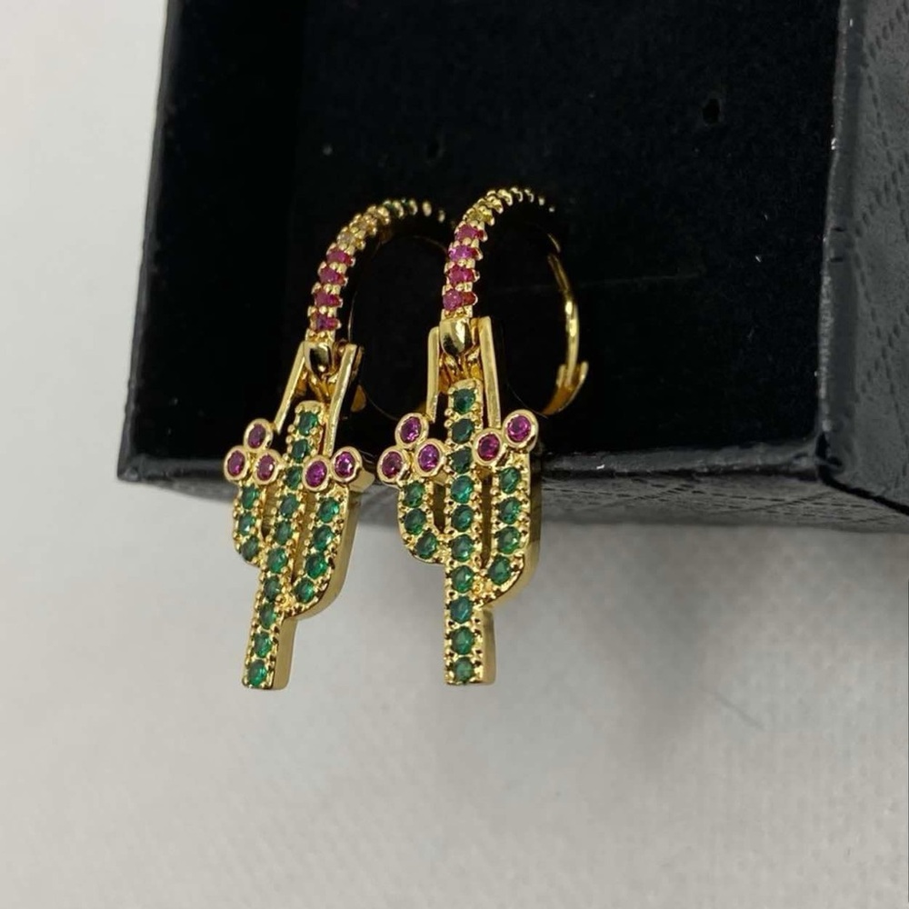 Parrot Rhinestone Tassel Earrings